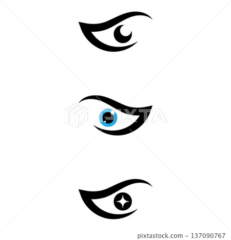 set of eye logo vector illustration icon 137090767