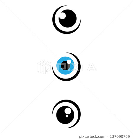 set of eye logo vector illustration icon 137090769