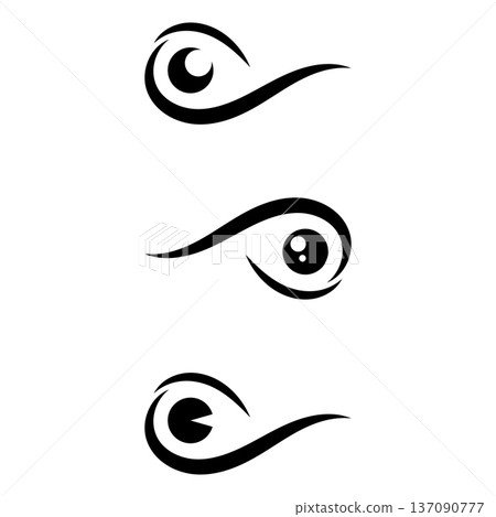 set of eye logo vector illustration icon 137090777