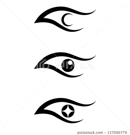 set of eye logo vector illustration icon 137090779