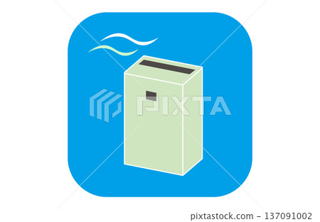 Simple air purifier icon 137091002