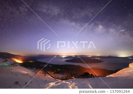 Milky Way floating in the starry sky Milky Way floating in the starry sky 137091264