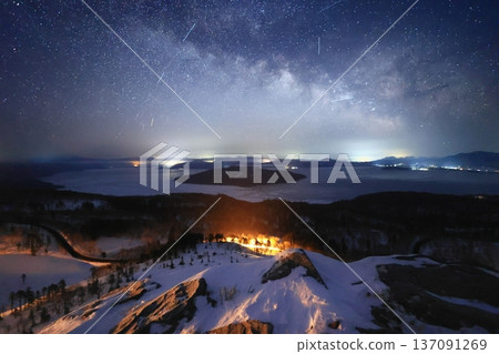 Milky Way floating in the starry sky Milky Way floating in the starry sky 137091269