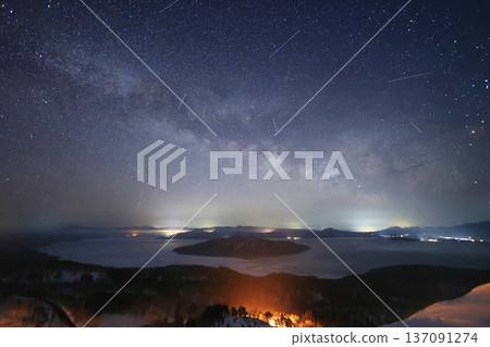 The winter Milky Way seen from Bihoro Pass The winter Milky Way seen from Bihoro Pass 137091274