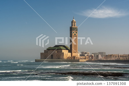 The Monumental Hassan II Mosque in Casablanca The Monumental Hassan II Mosque in Casablanca 137091308