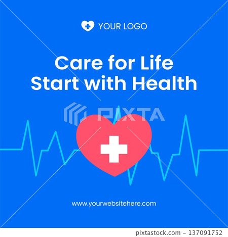 Illustration Background World Health Day Hand Drawn Flat Cartoon Design 137091752