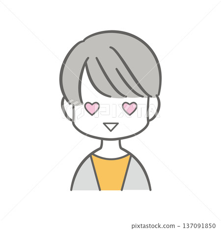圖:一位短髮女子麵帶微笑,雙眼充滿愛心。 圖:一位短髮女子麵帶微笑,雙眼充滿愛心。 137091850