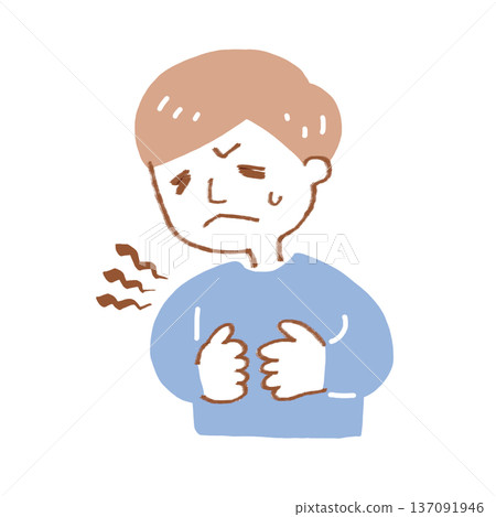 Someone with a stomach ache 137091946