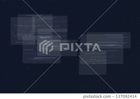 Futuristic Glass Interface Blue Gradient Abstract Futuristic Glass Interface Blue Gradient Abstract 137092414