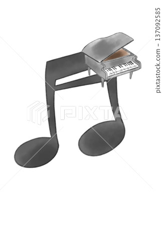 鋼琴音符 137092585
