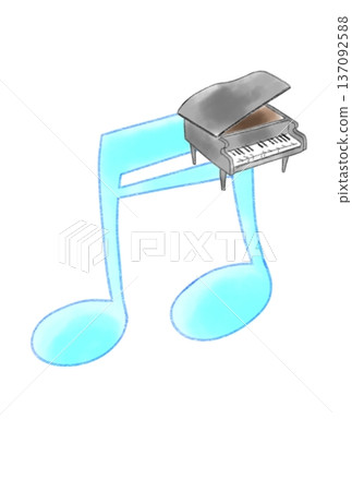 鋼琴音符 鋼琴音符 137092588