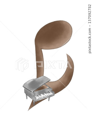鋼琴音符 137092782