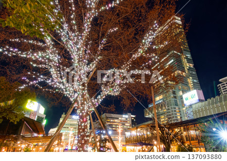 從Tennoji公園看見的Apen沒有Harukas夜視圖 137093880