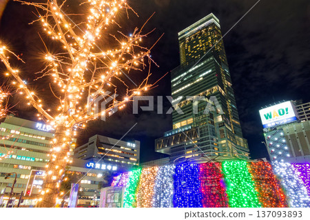 從Tennoji公園看見的Apen沒有Harukas夜視圖 137093893