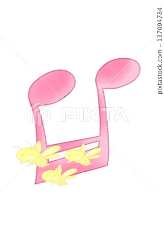 Musical note with bees Musical note with bees 137094784