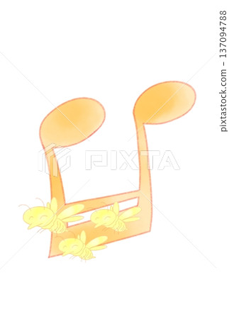 Musical note with bees Musical note with bees 137094788