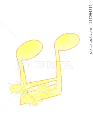 Musical note with bees 137094813