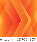 Abstract Orange Gradient Geometric Background with Modern Arrow Shapes 137094875