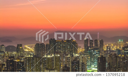 Golden Sunset Over Kowloon Expansive Urban Skyline Feb 13 2026 Golden Sunset Over Kowloon Expansive Urban Skyline Feb 13 2026 137095218