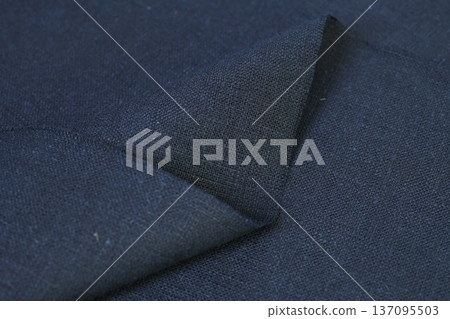 black hemp viscose natural fabric cloth color, sackcloth rough texture of textile 137095503
