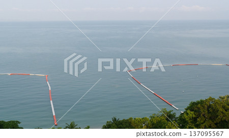 beautiful landscape of sea view and blue sky, travel in nature on vacation 137095567