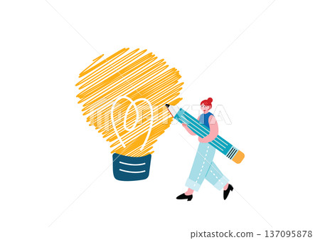 A woman with an idea A woman with an idea 137095878