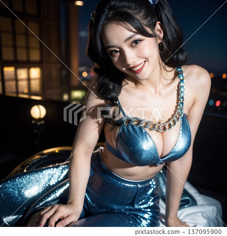 盛裝打扮，笑容滿面迎接夜晚！ 137095900