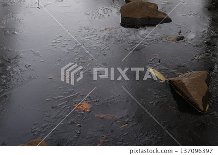 Frozen pond Frozen pond 137096397