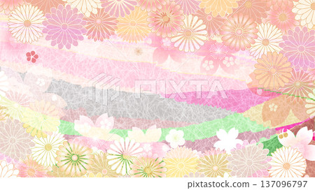 櫻花春天日本圖案背景 櫻花春天日本圖案背景 137096797