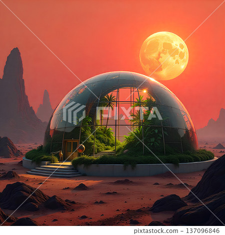 night landscape in the mountains 137096846