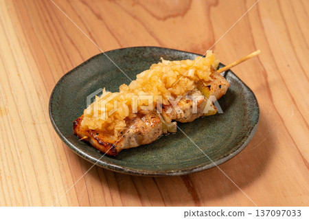 Pork skewers: A classic izakaya dish, grilled to perfection over charcoal Pork skewers: A classic izakaya dish, grilled to perfection over charcoal 137097033