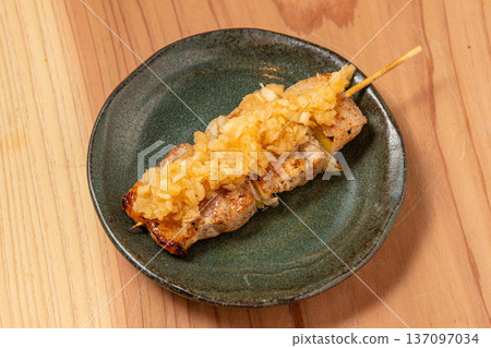 Pork skewers: A classic izakaya dish, grilled to perfection over charcoal Pork skewers: A classic izakaya dish, grilled to perfection over charcoal 137097034