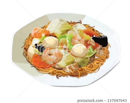 硬炸麵（八角盤） 137097043