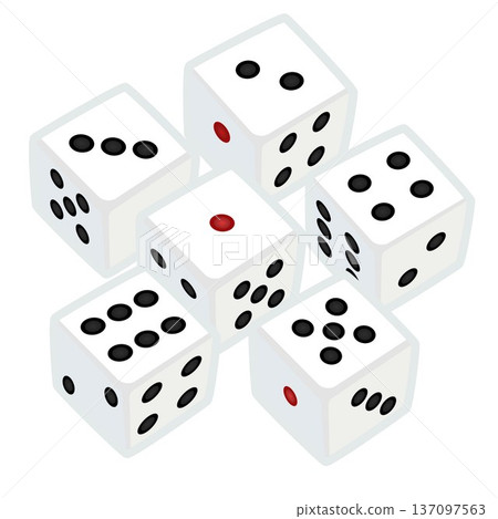 Dice illustration Dice illustration 137097563