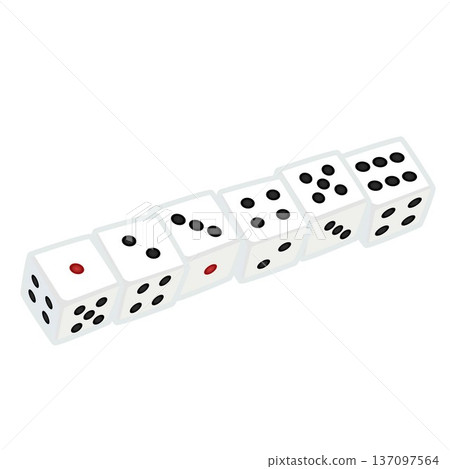 Dice illustration Dice illustration 137097564