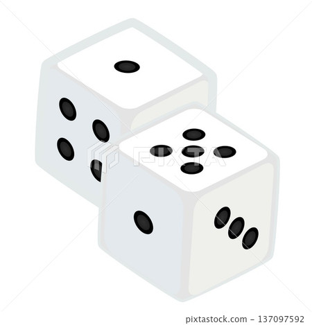 Dice illustration Dice illustration 137097592