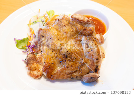 Delicious grilled young chicken Delicious grilled young chicken 137098133