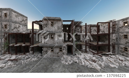 ruined city landscape ruined city landscape 137098225