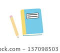 可愛的筆記本和鉛筆插圖 可愛的筆記本和鉛筆插圖 137098503