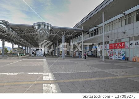 Tram stop in front of Hiroshima Port Ujina Passenger Terminal Tram stop in front of Hiroshima Port Ujina Passenger Terminal 137099275