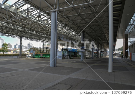 Tram stop in front of Hiroshima Port Ujina Passenger Terminal Tram stop in front of Hiroshima Port Ujina Passenger Terminal 137099276