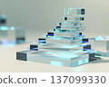 堆疊的透明立方體 137099330