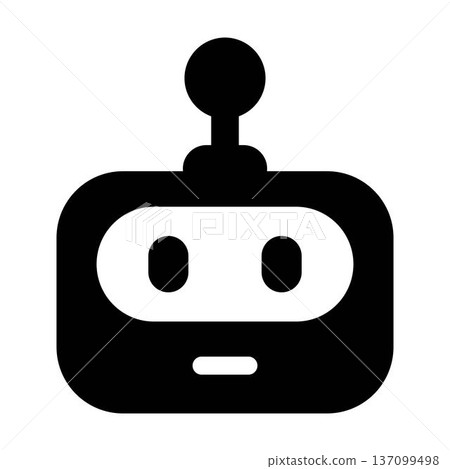 Virtual Bot Mascot Icon AI Robot Head Character Flat Design Virtual Bot Mascot Icon AI Robot Head Character Flat Design 137099498