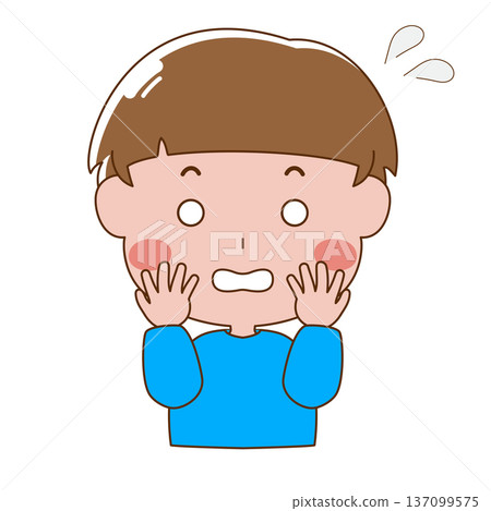 Illustration of an impatient boy 137099575