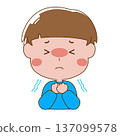 男孩發燒發抖的插圖 137099578
