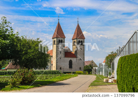 Basilica of Sts. Peter and Paul on Island of Reichenau, Lake Constance, Baden-Wuerttemberg, Germany 137099796