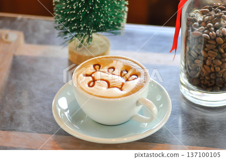 Caramel Macchiato or caramel latte coffee or coffee or hot coffee, latte coffee caramel 137100105