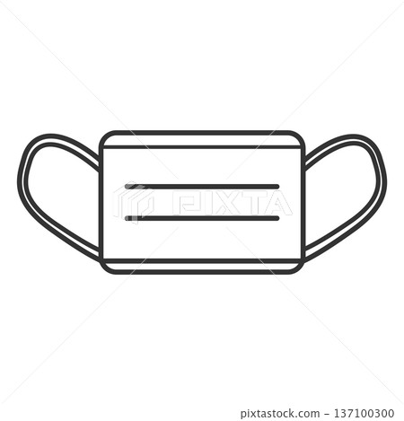 白色面具的插圖 137100300