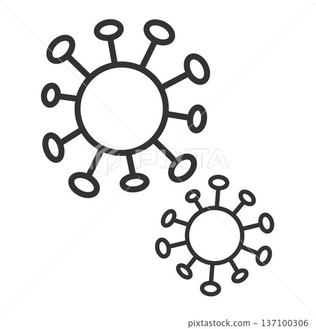 病毒圖示插圖 137100306