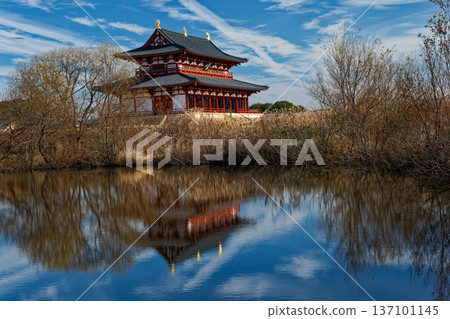 冬天的平城宮遺跡，大極殿 137101145